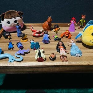 Large Mixed Disney Character Figure Plush Lot Bundle